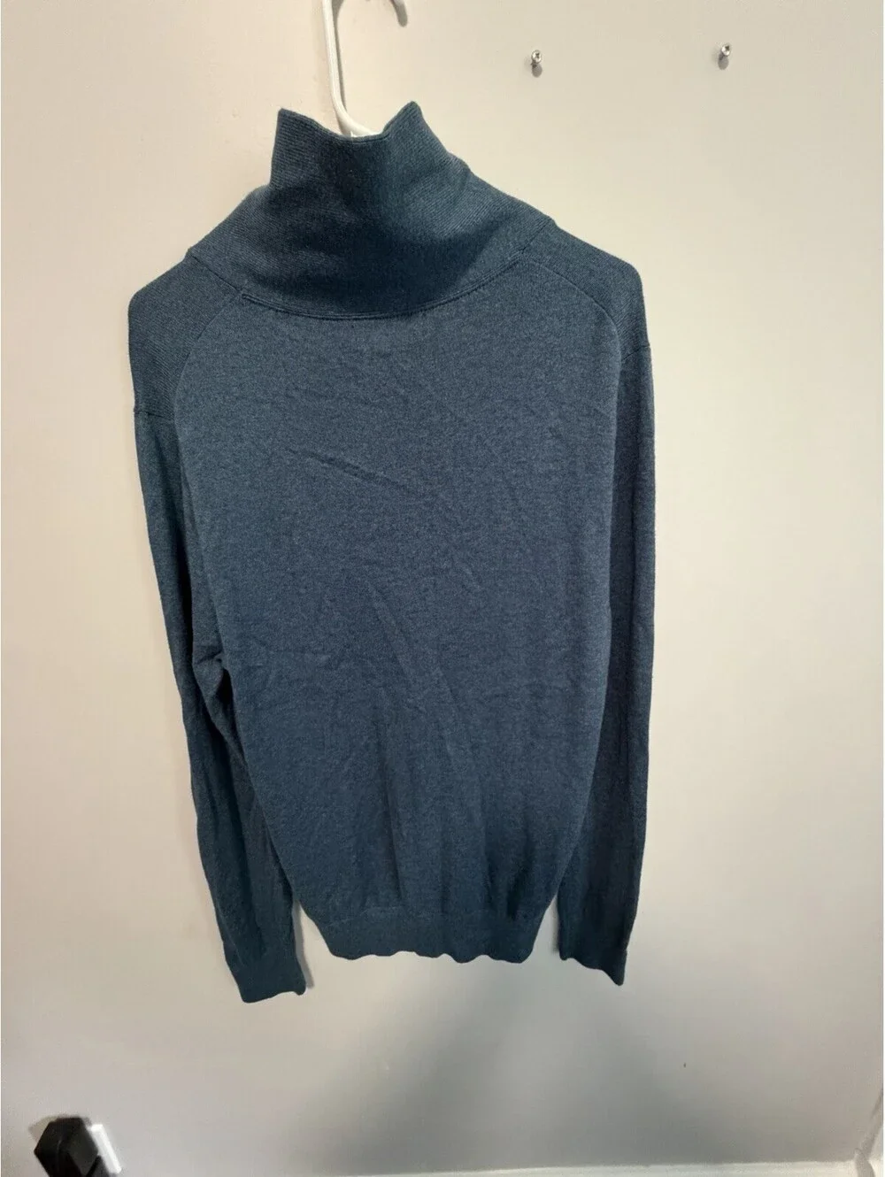 Banana Republic Premium Luxe Yarn Slate Blue Quarter Zip Sweater Mock Men’s M